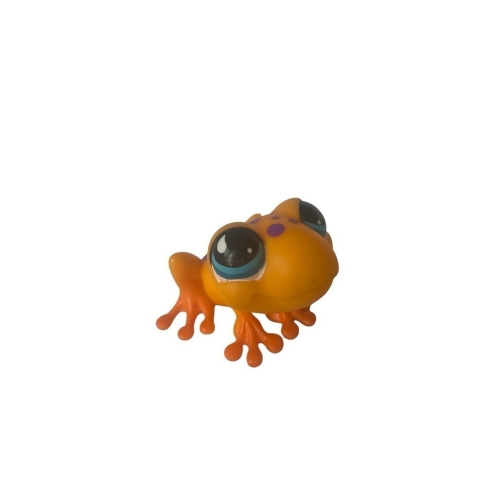 Littlest Pet Shop #874 TREE FROG Orange with Purple Spots